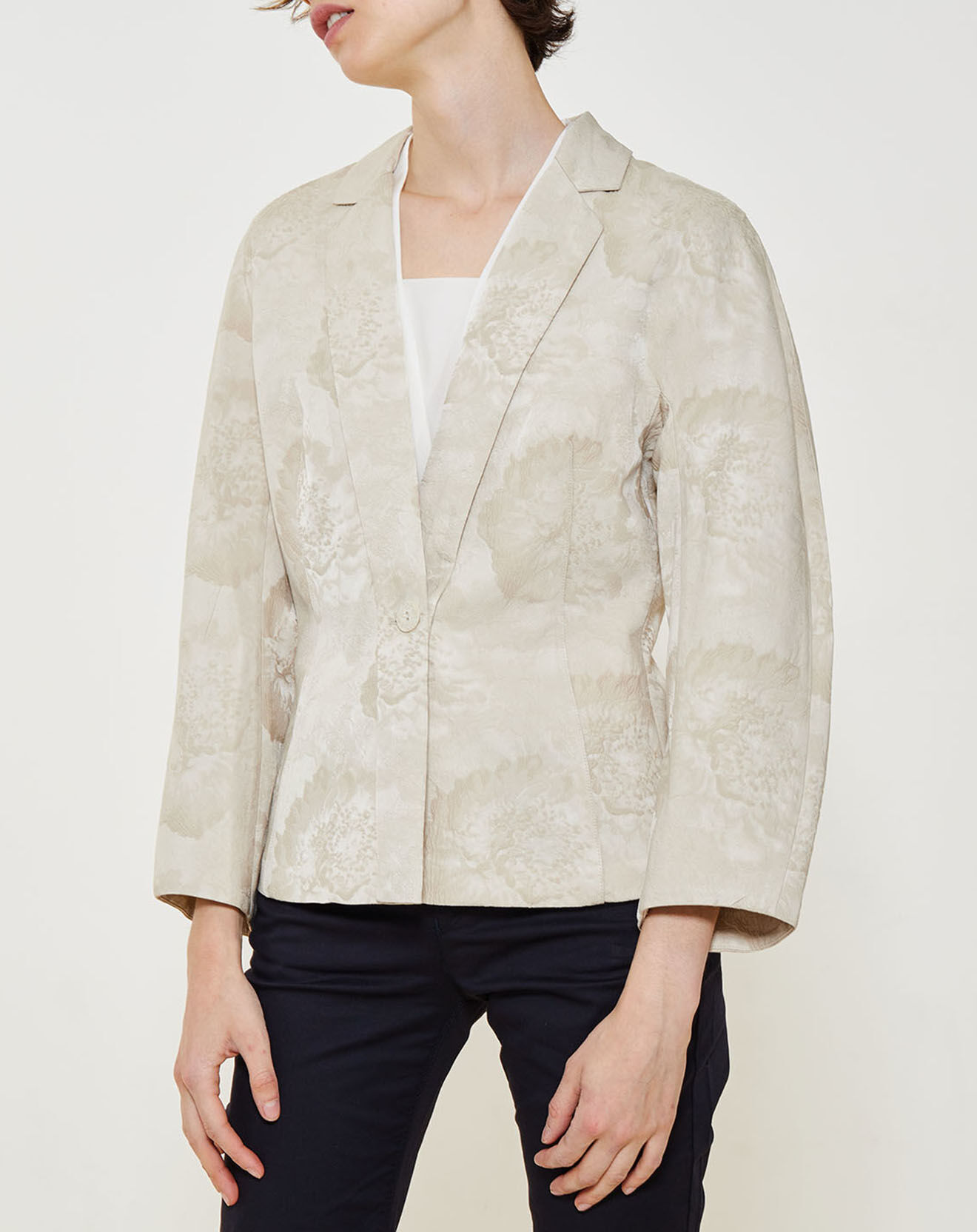Giorgio Armani Veste à imprimé floral beige