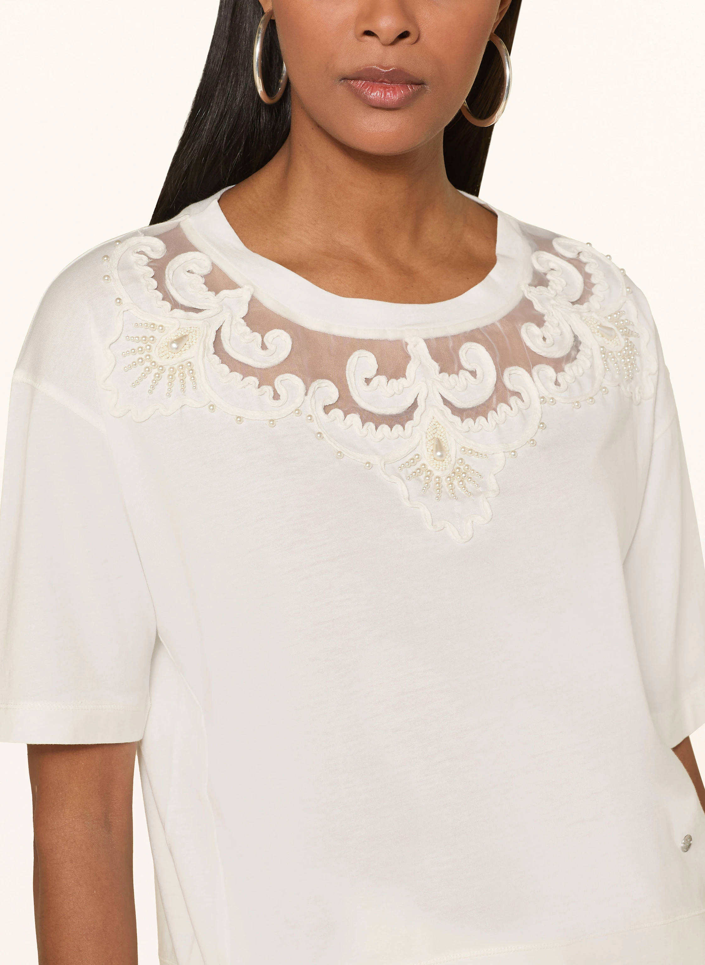 monari T-Shirt mit Schmuckperlen