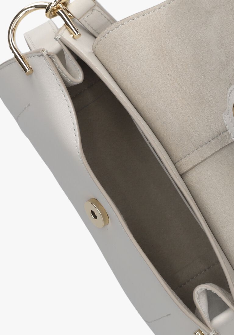 witte furla handtas flow mini top handle