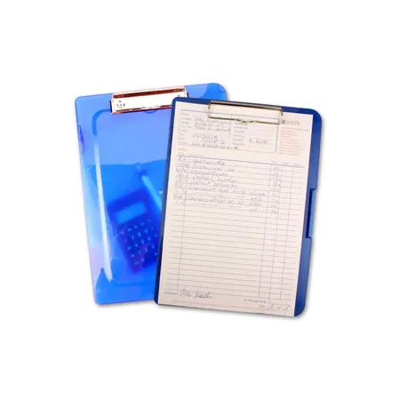 Rheita Klemmbrett DIN A4 mit Boxfunktion, transparent blau