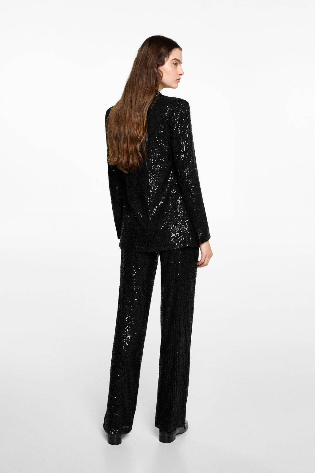 MANGO TEEN regular blazer blazer zwart pailletten