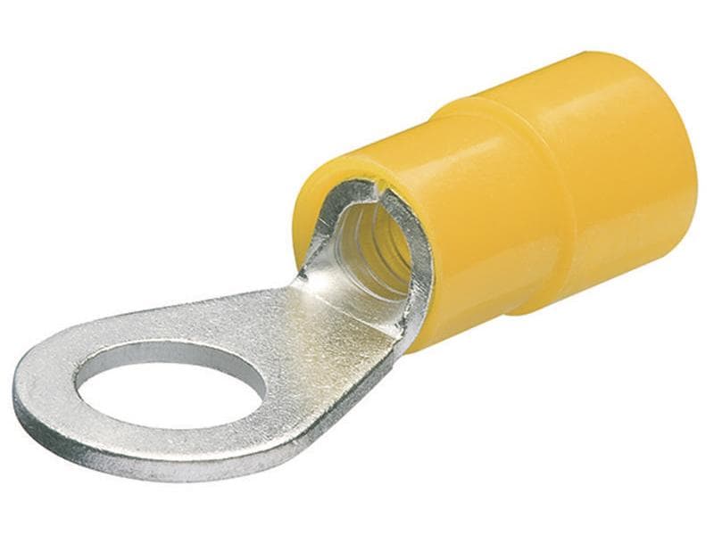 Knipex Ringkabelschuhe 6.0 mm Gelb, 100 Stück Isolierte Kabelschuhe