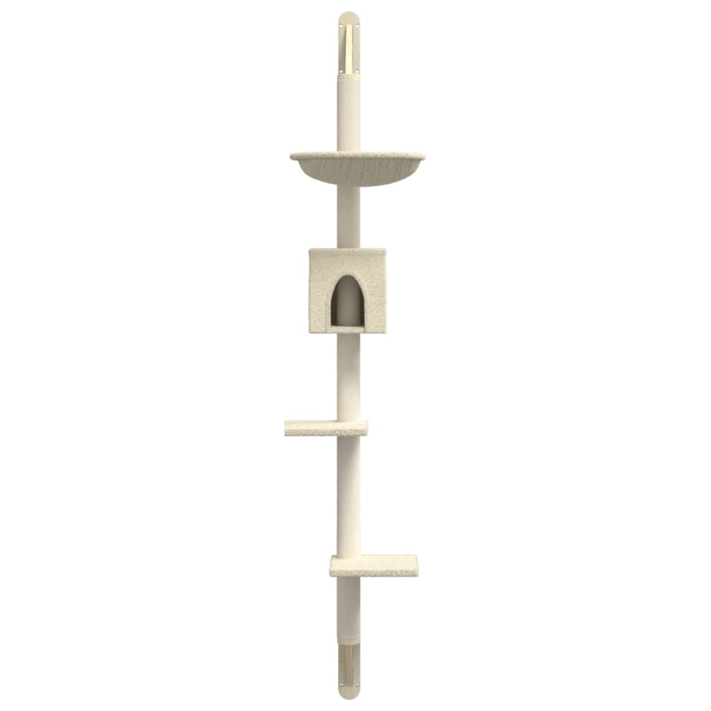 Arranhador de parede para gatos vidaXL, cor creme, 187 cm