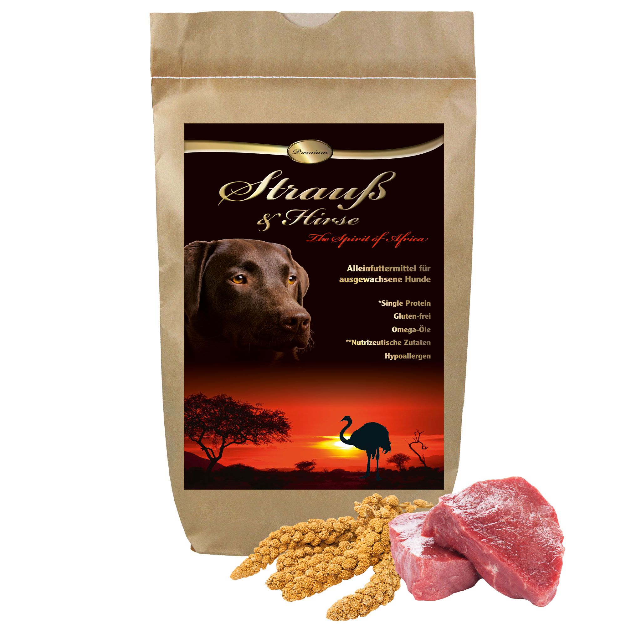 Schecker Trockenfutter - Strauß & Hirse Premium - The Spirit of Africa
