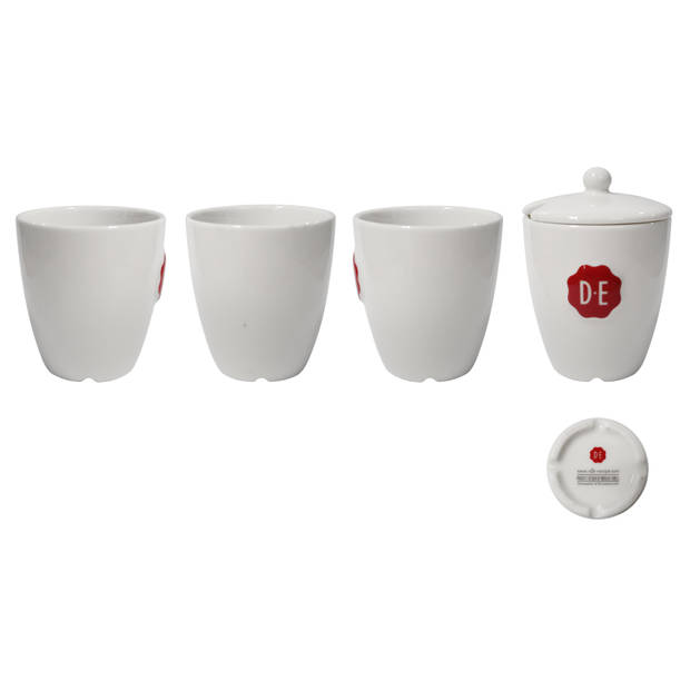 Douwe Egberts suikerpot - 14 cl - wit