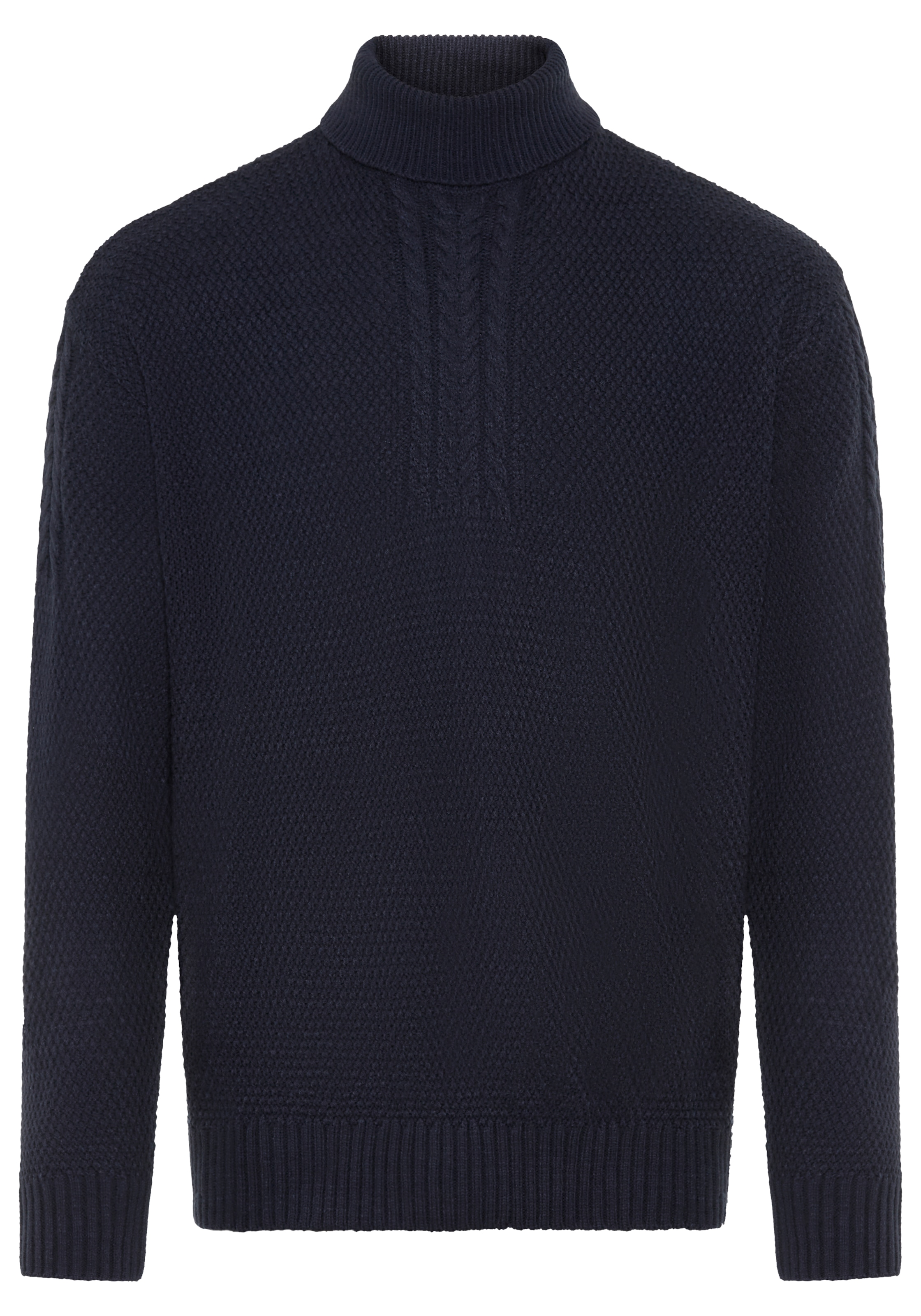 DELMAO Rollkragenpullover »Neue Kollektion! Highlight Zopfmuster« aus Strickmaterial, mit Rollkragen, Regular Fit, mit Langarm