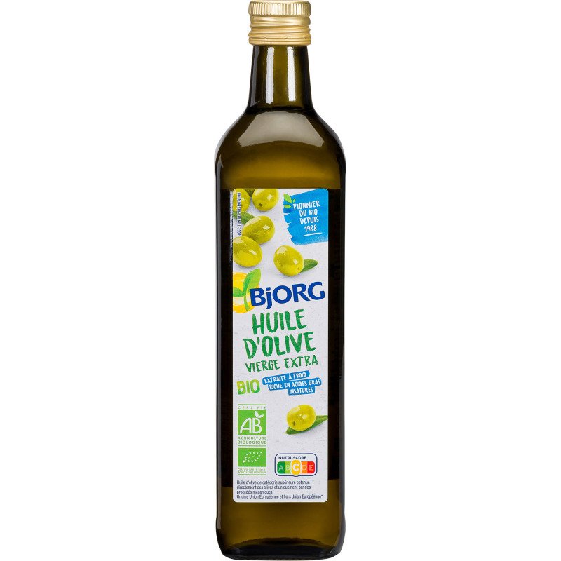 Huile d'olive vierge extra bio Bjorg  - Bouteille de 75 cl