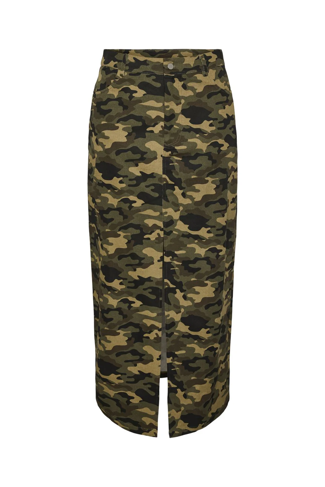 Pieces Pcjessica Ankle Skirt Jit 4640881 burnt olive camouflage print