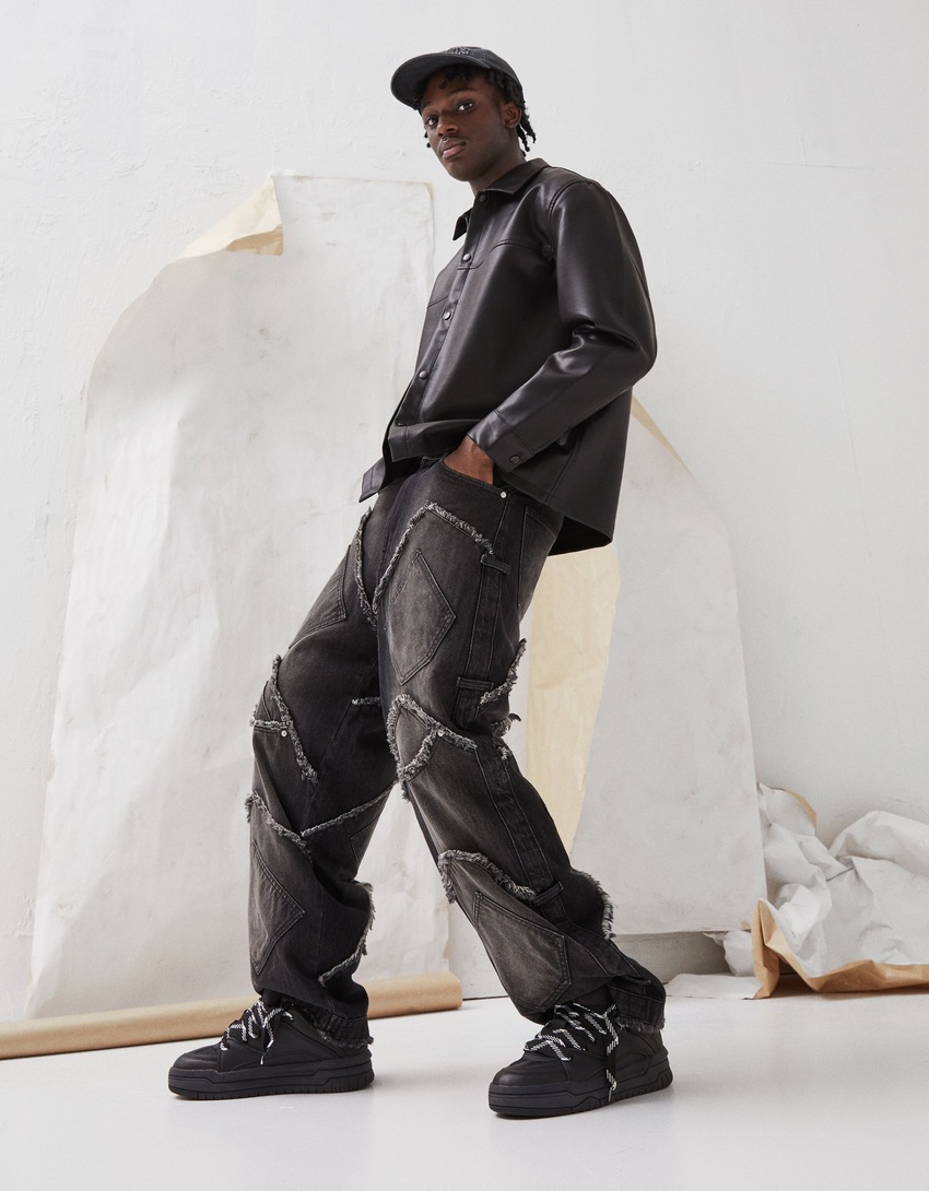 Tênis masculino estilo skate com solado grosso