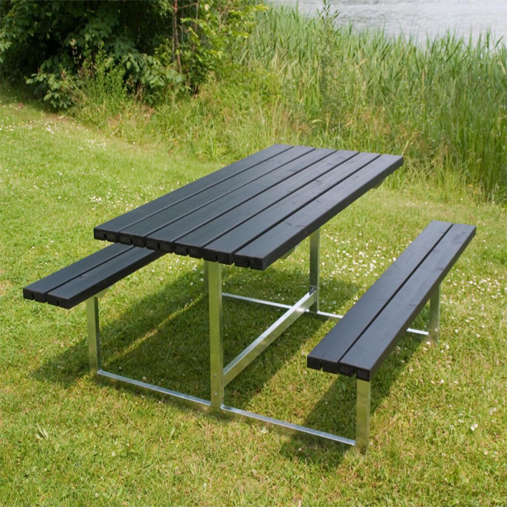 BENKESETT PLUS BASIC BORD/BENKER 177CM SVART