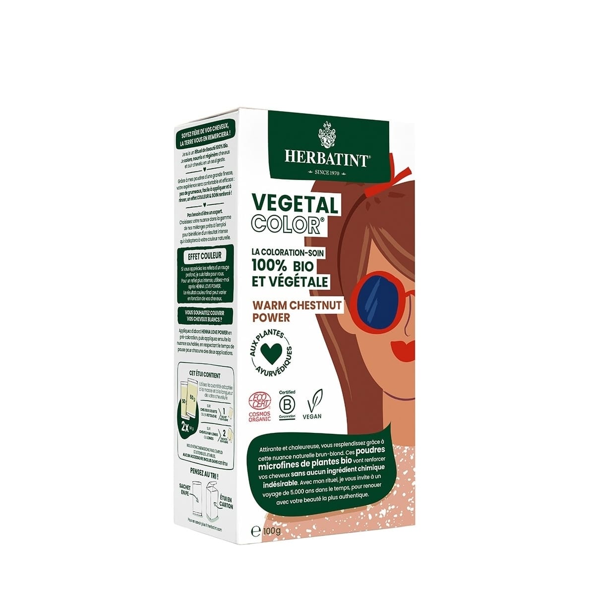Herbatint Vegetal Color Coloration-Soin 100% Bio et Végétale