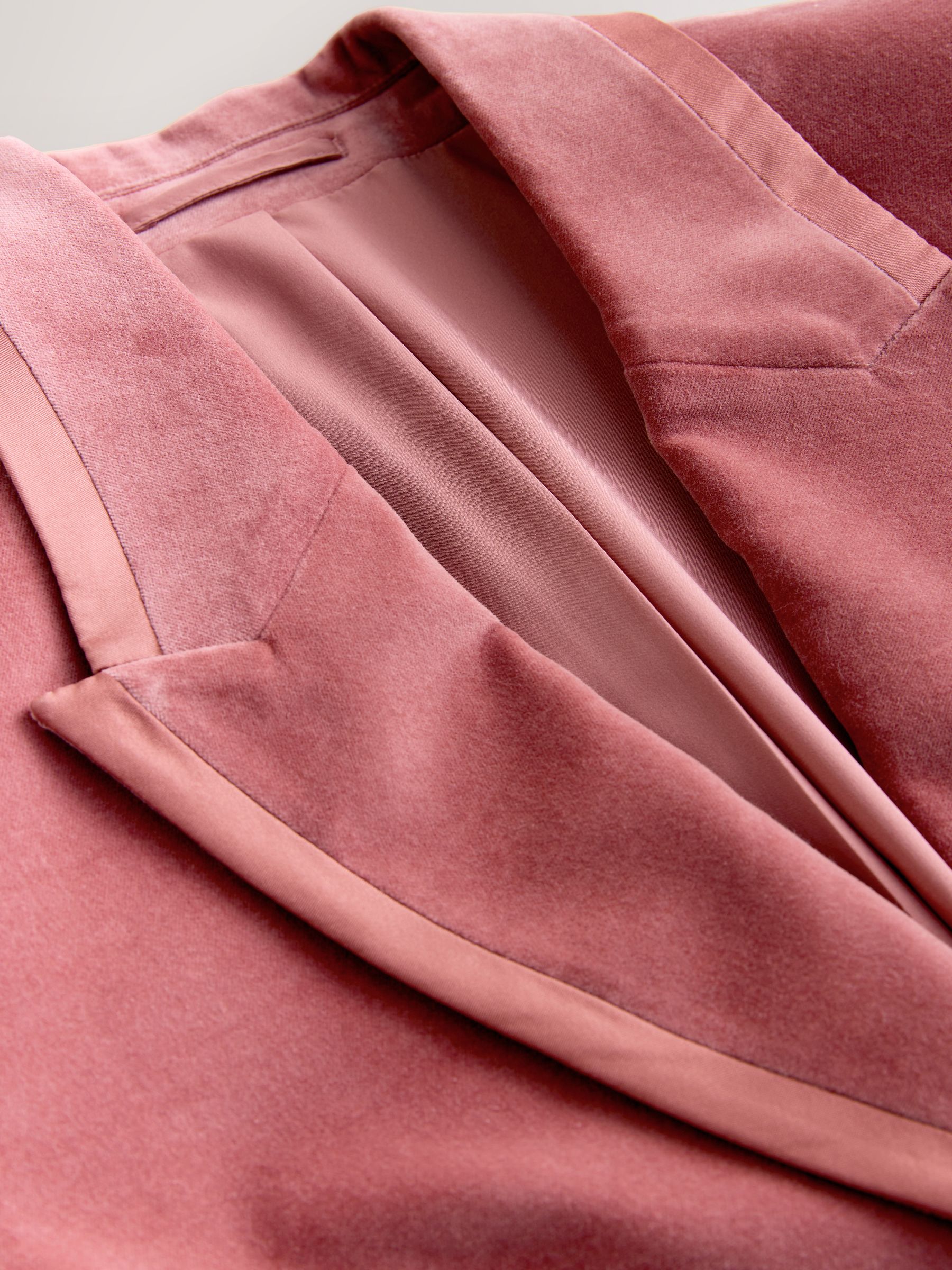 Roze - N. Premium Cotton Velvet Single Breasted Blazer