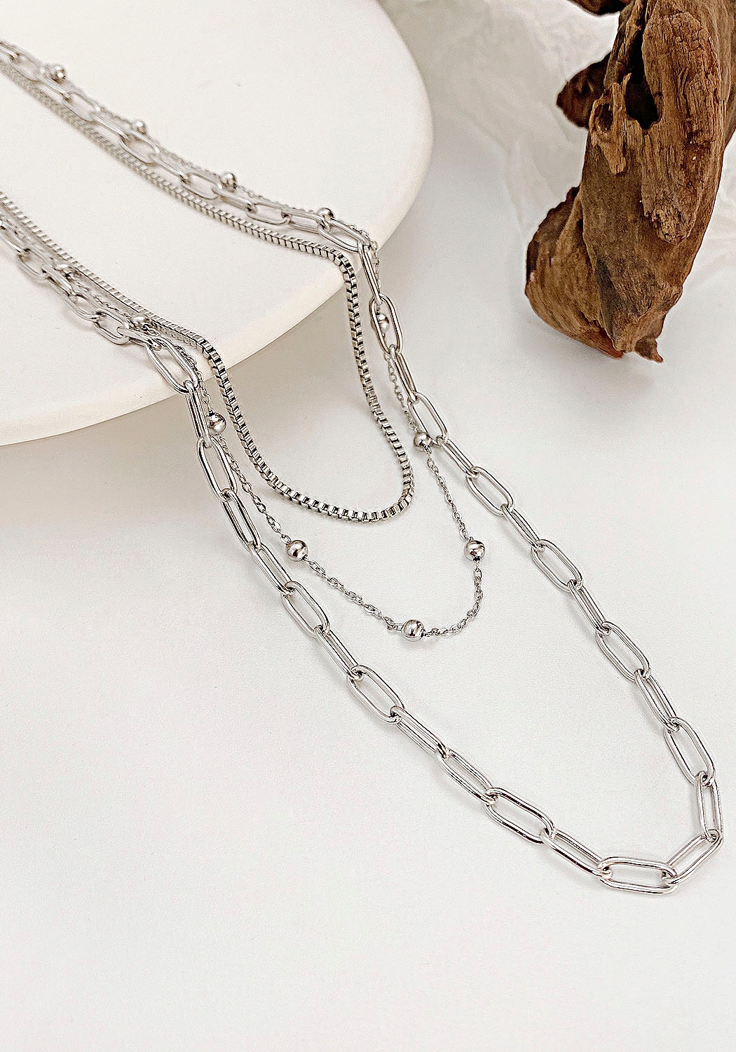 Firetti Edelstahlkette »Schmuck Geschenk Trio Layerkette«