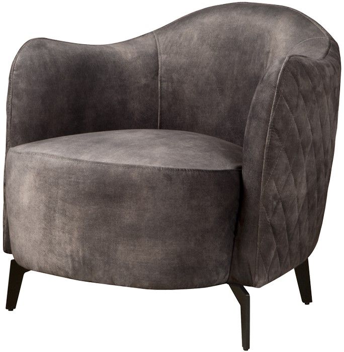 Fauteuil Dark Grey  Bondo  B75 x D80 x H72 cm