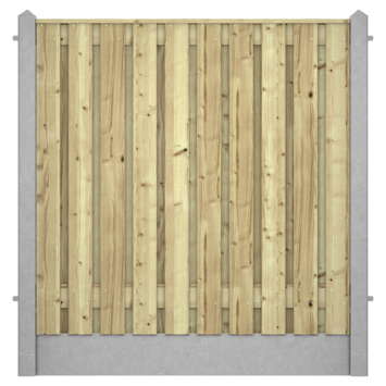 Hout beton schutting grenen hout grijs per meter