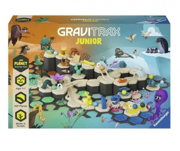 Ravensburger GraviTrax Junior Starter-Set XXL Planet, Lekemarmorløp, 3 år