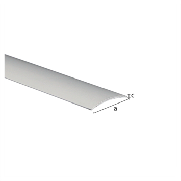 Afdekprofiel aluminium rond mat zilver 40x3.2x1x1000mm