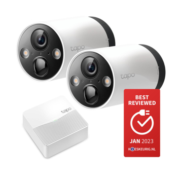 TP-Link Tapo TC420S2 2x beveiligingscamera's voor buiten 2.5K Ultra HD met batterij