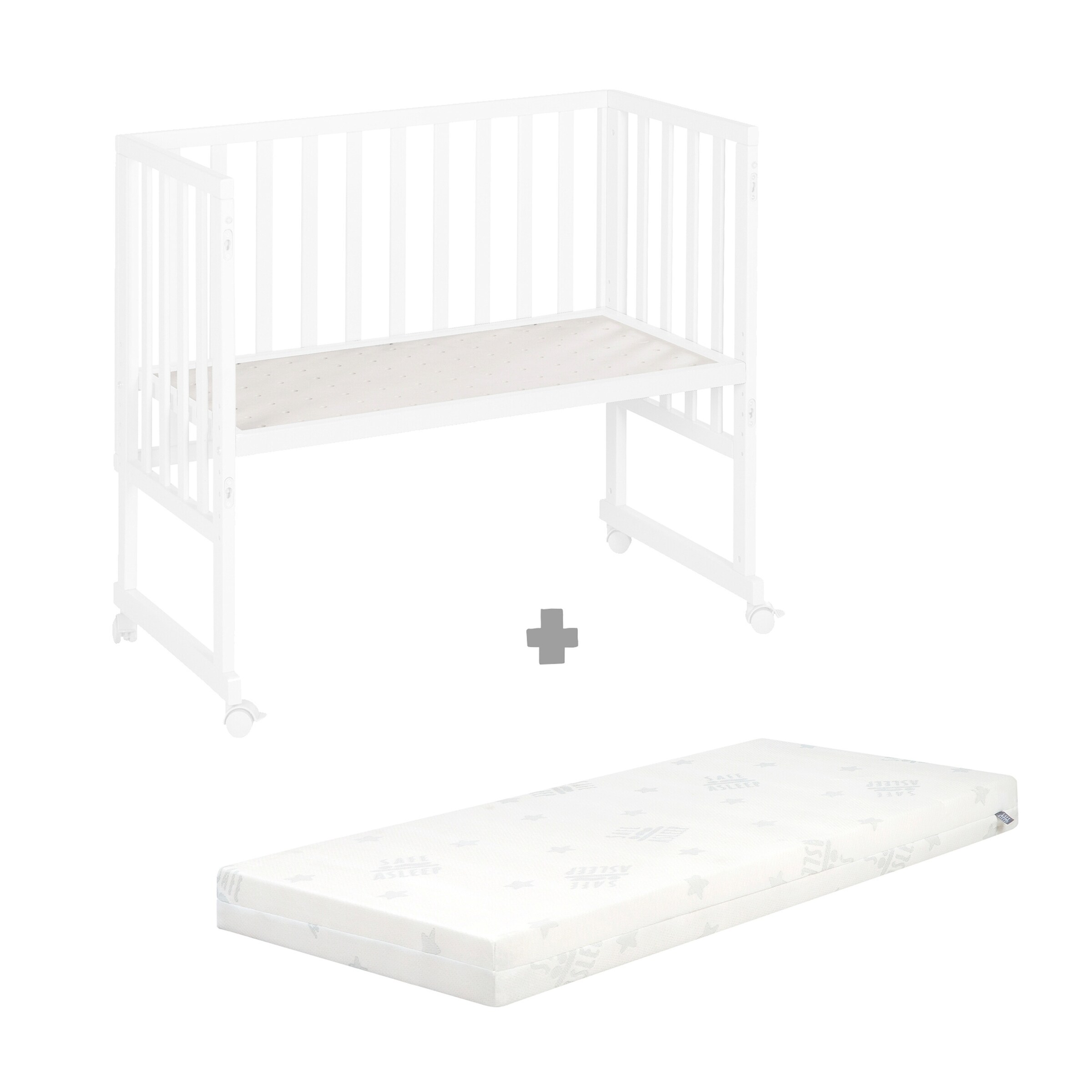 roba Stuben- & Beistellbett 3in1 mit Barriere + Matratze