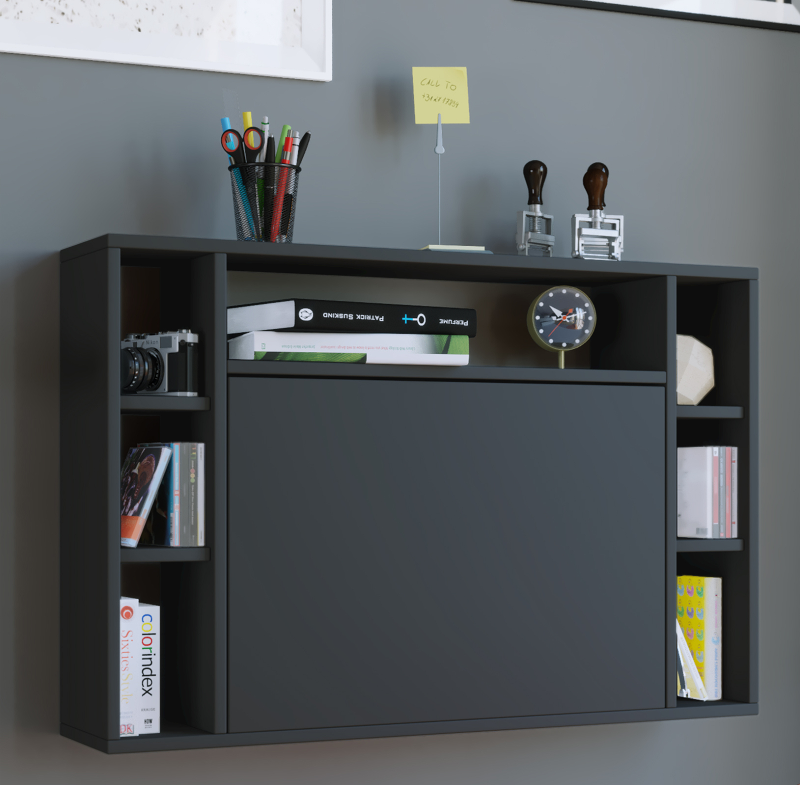 Laptoptisch WANDILA - schwarz - 90 cm breit
