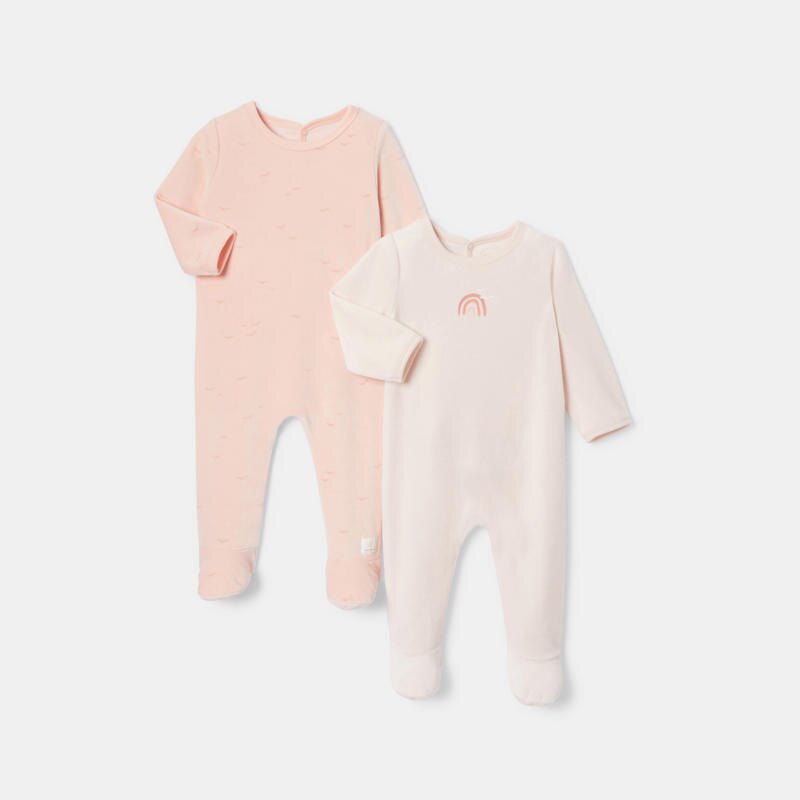 Lot de 2 dors-bien en coton rose mixte Absorba Rose