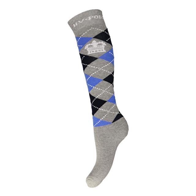 Sokken HV POLO Argyle Grijs-wit
