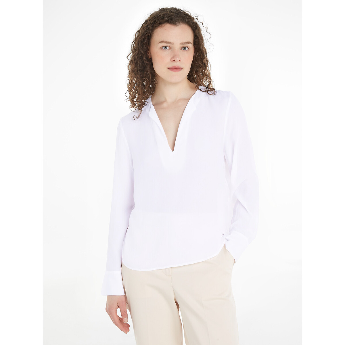 TOMMY HILFIGER<br>Blusa de manga comprida com decote em V