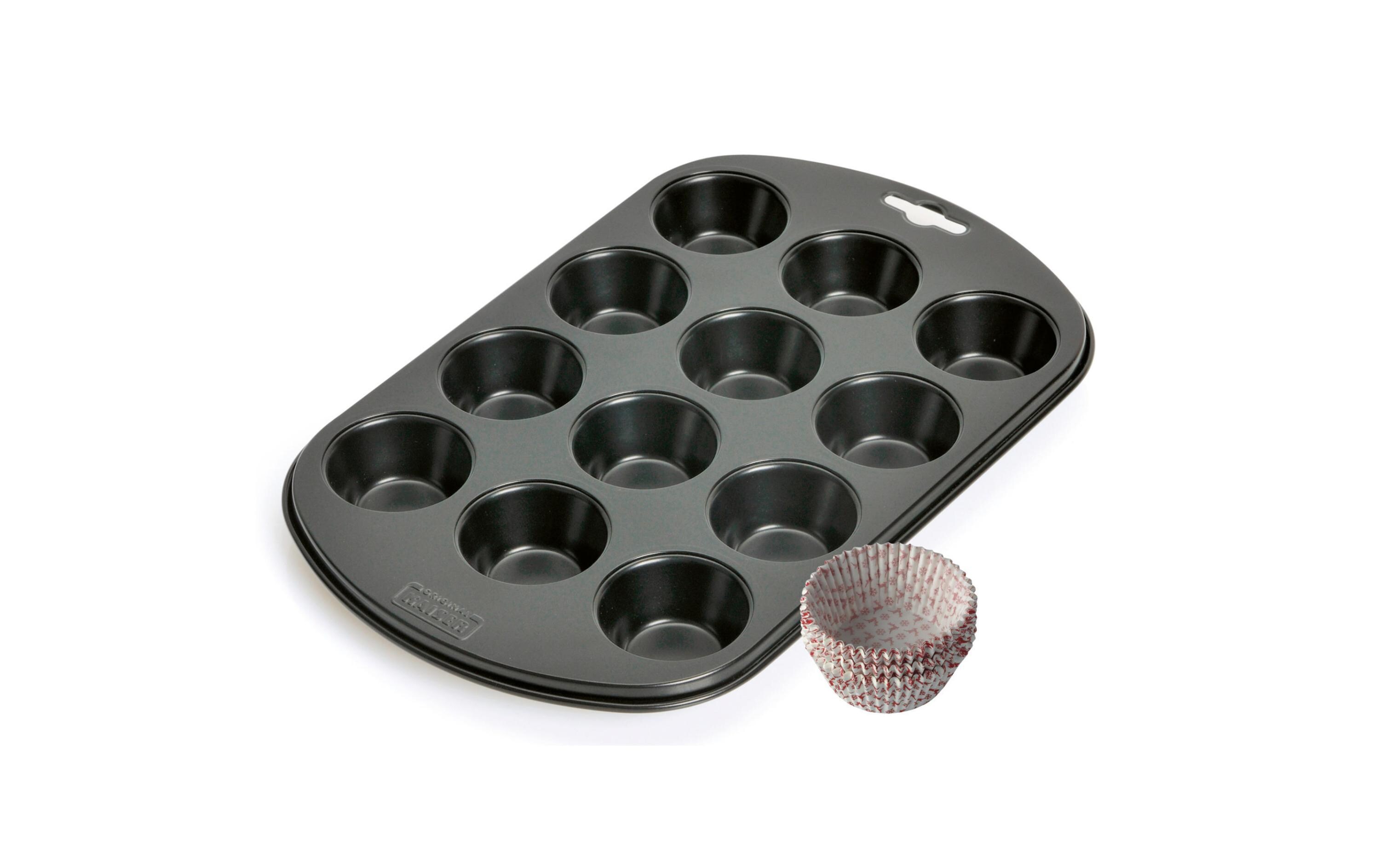Muffin Backform Weihnachten 12 Mulden + 60 PapierförmchenMuffinblech-Set