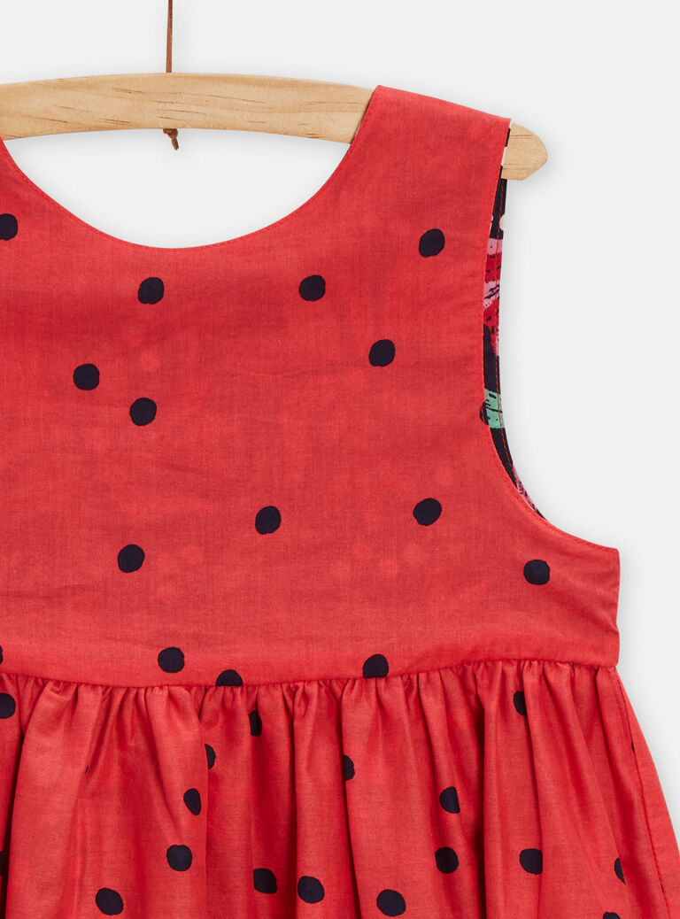 Robe réversible avec dos échancré pour fille
