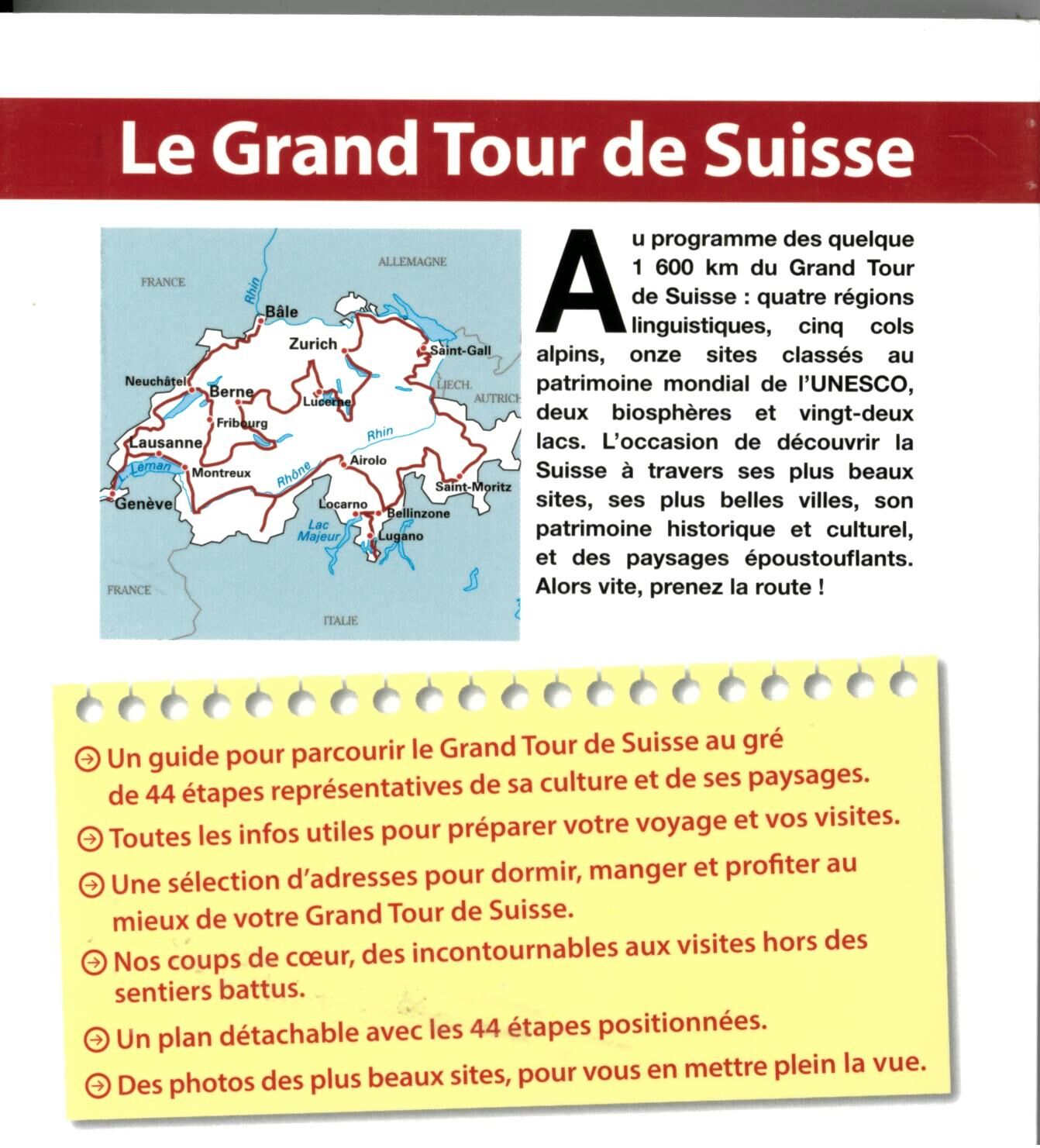 HACHETTE - ROUTARD LE GRAND TOUR DE LA SUISSE
