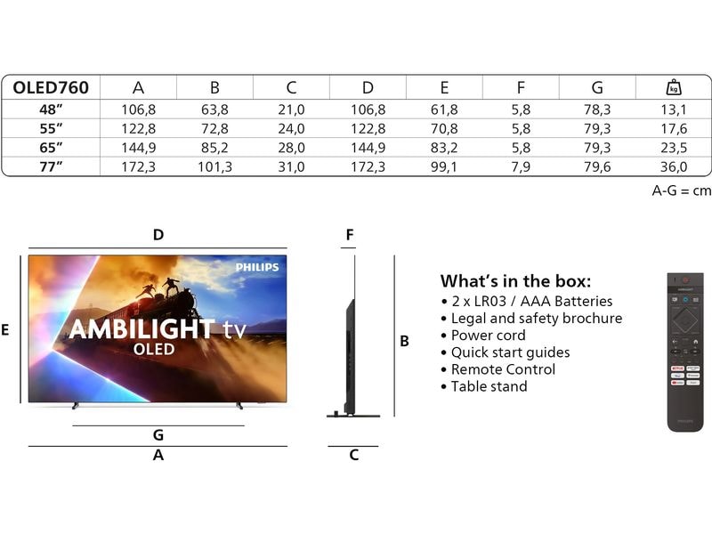 Philips TV 55OLED760/12 55