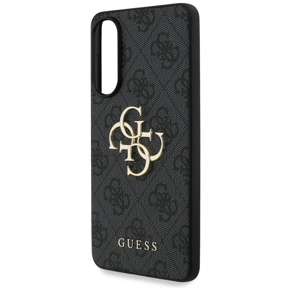 Samsung Galaxy S25 Edge Leder Hardcase Hülle 4G Big Metal Logo (GUHCS25E4GMGGR) - Schwarz