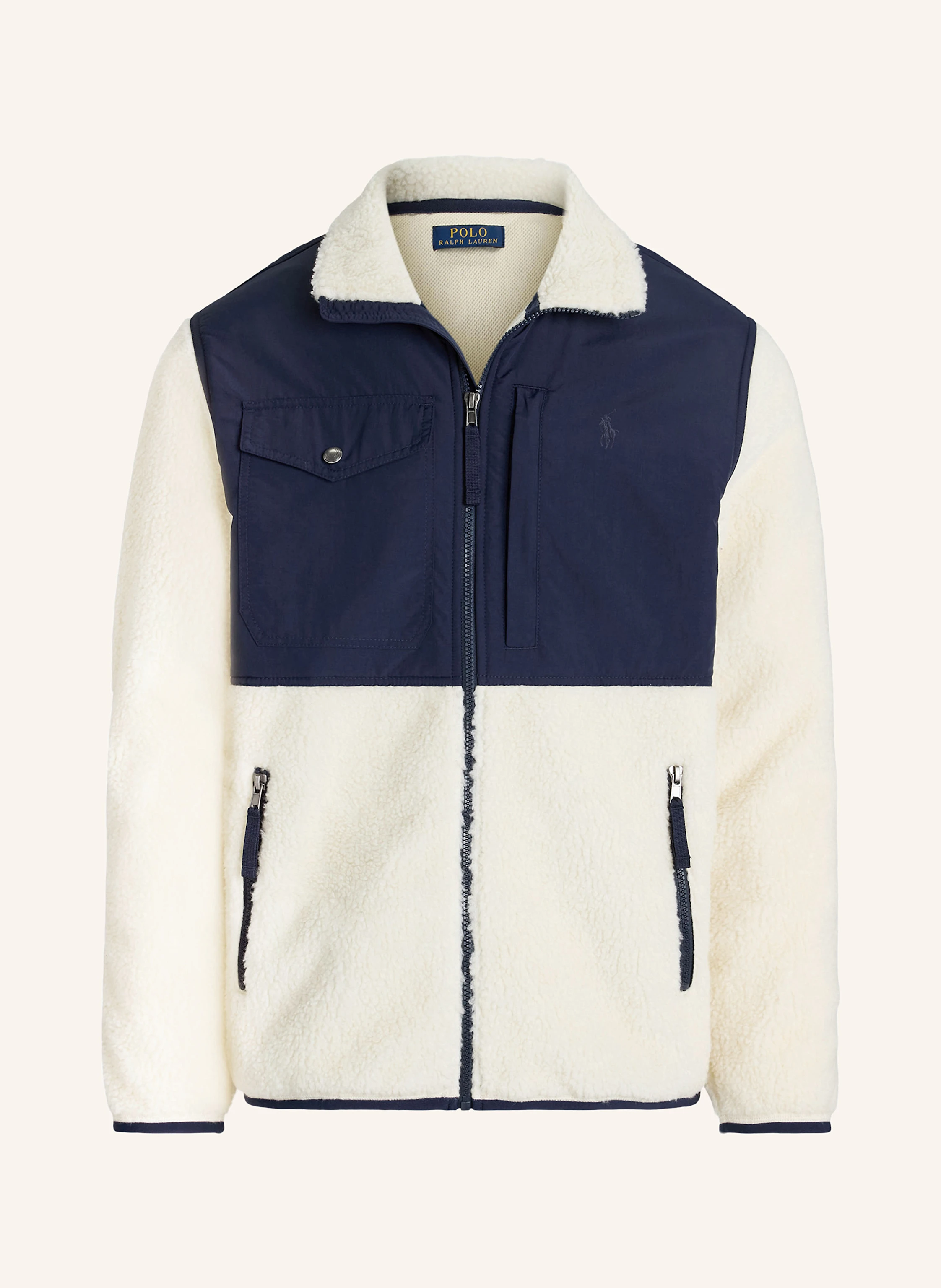 POLO RALPH LAUREN Teddyfell-Jacke im Materialmix
