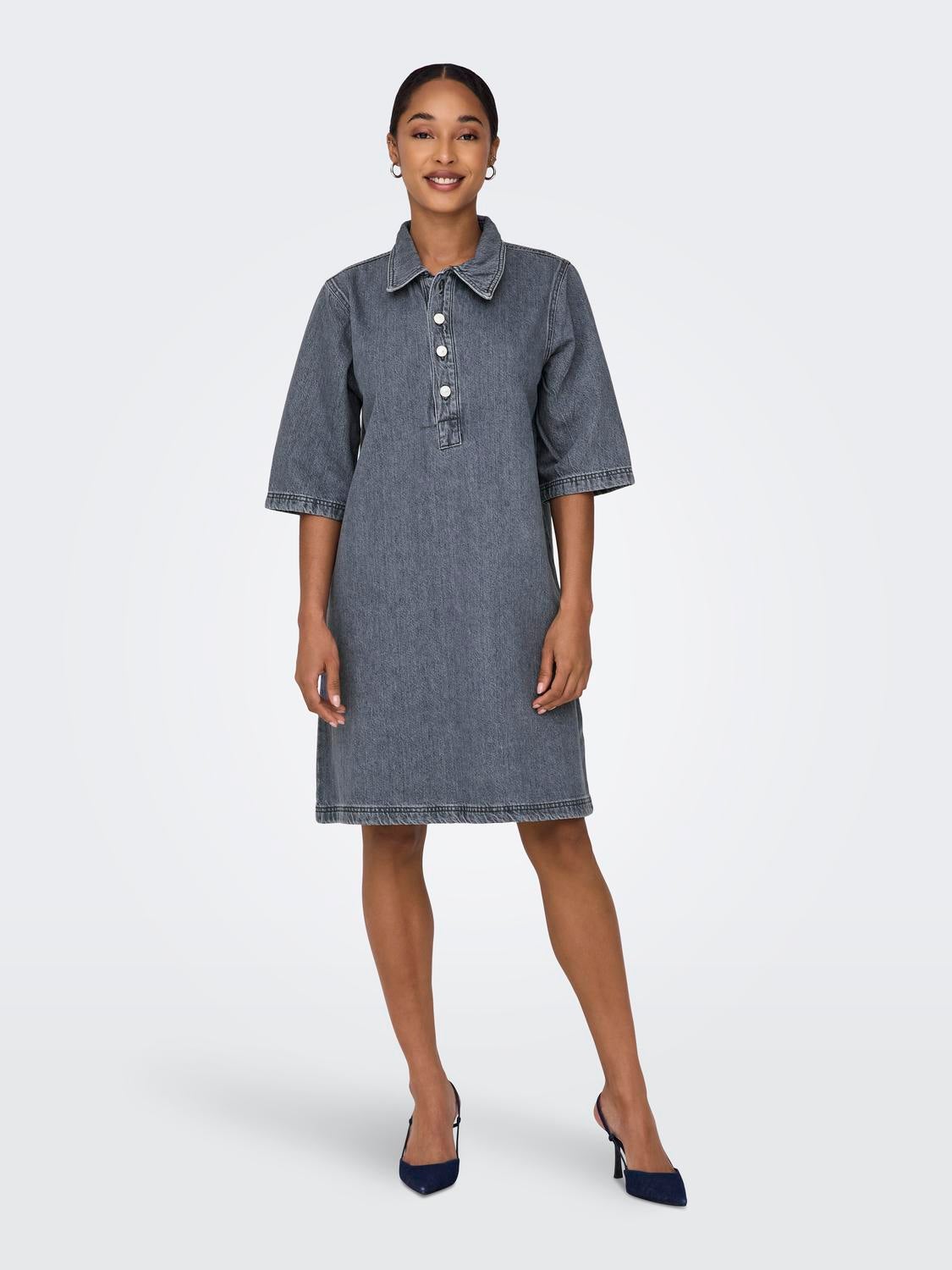 ONLGRY Kurzes Kleid Grey Denim