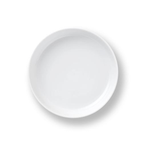 Royal Copenhagen Hvid Riflet Ovnfast Fad, Ø18,5 cm