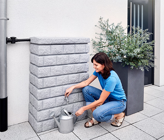 Garantia Wandtank-Komplett-Set »ROCKY Junior«, ca. 300 l, grau
