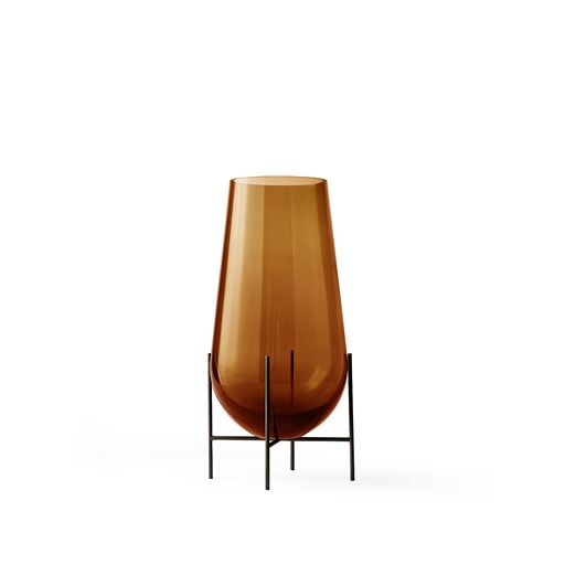 Audo Echasse Vase, Amber/Bruneret Messing, S