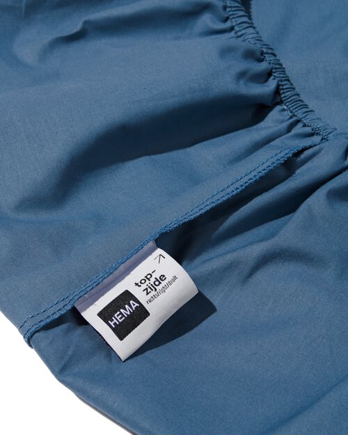drap-housse coton doux 90x200 bleu