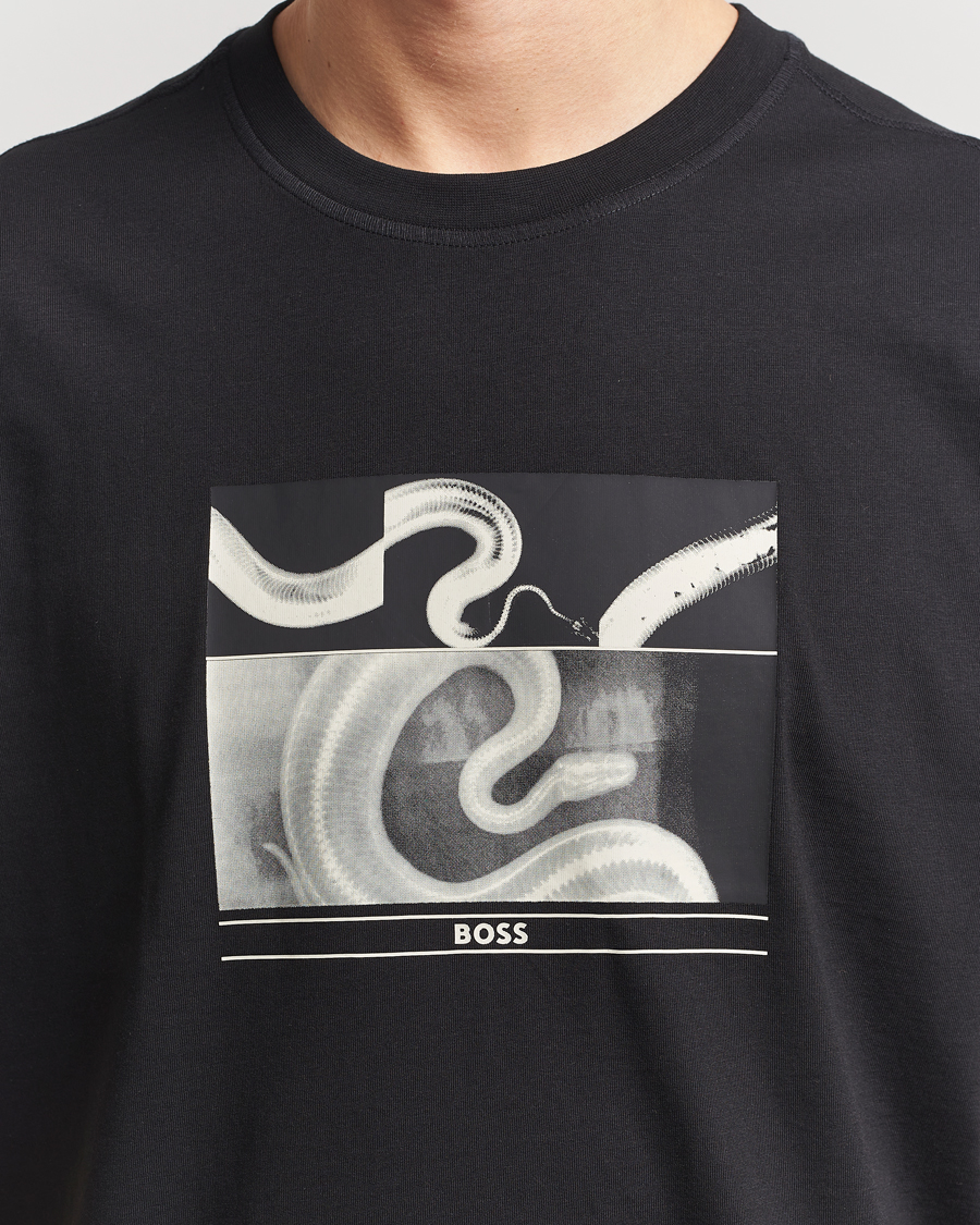 BOSS ORANGE Barragan Printed T-Shirt Black