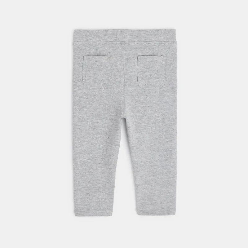 Jegging molleton boutons effet pont gris bébé fille Gris ou noir