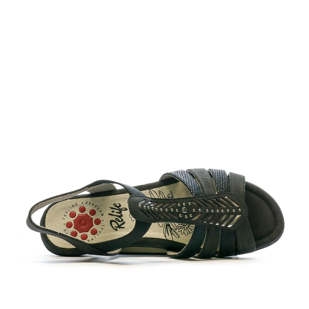Relife Sandales Noir Femme Relife Jolivia