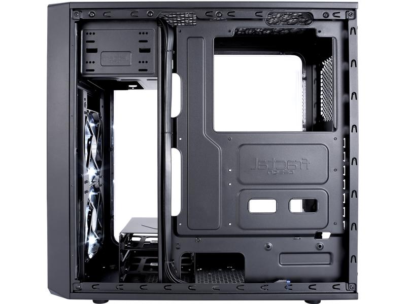 Fractal Design PC-Gehäuse Focus G Schwarz Leises Mid-Tower Gehäuse für ATX Mainboards mit grossem Sichtfenster