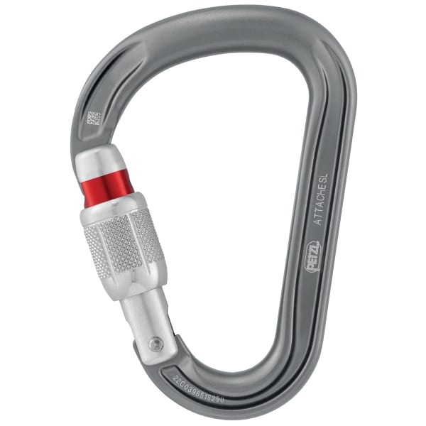 Mousqueton escalade PETZL ATTACHE SCREW-LOCK GRIS
