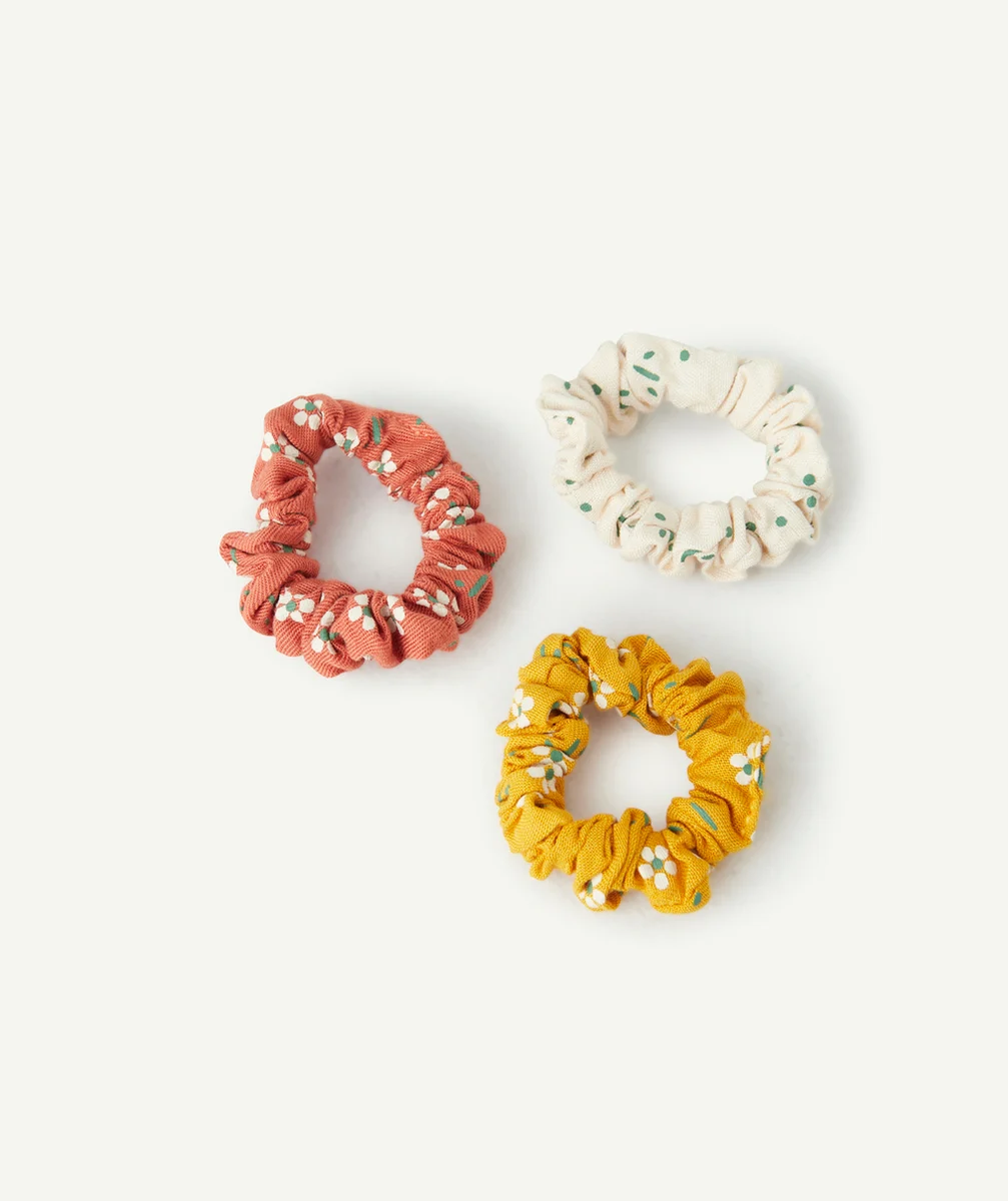 LOT DE 3 CHOUCHOUS BÉBÉ FILLE IMPRIMÉ FLEURI