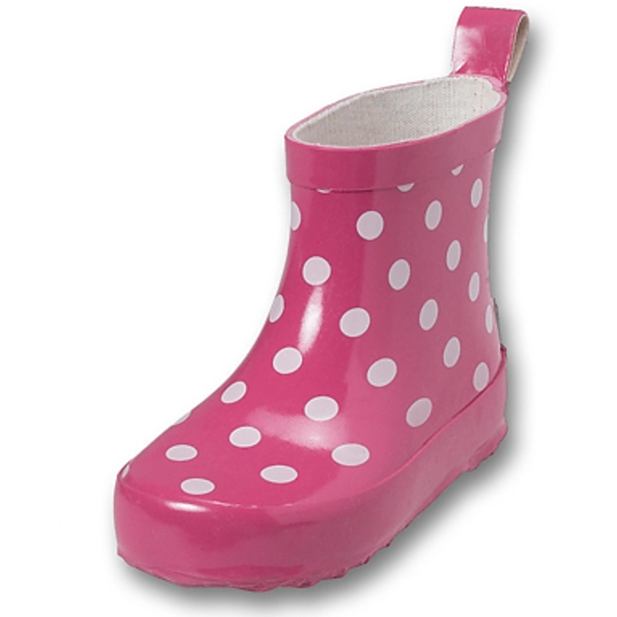 Playshoes Gummistiefel Halbschaft Punkte pink
