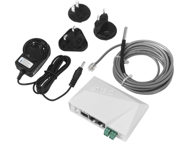 HWgroup Temperatur-Sensor SNMP, WLAN, PoE HWg-STE2-R2-Kit Lan und Wifi Thermometer für Fern-Überwachung
