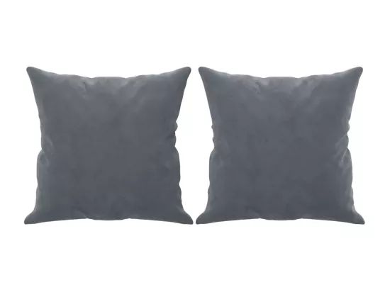 Canapé 3 places avec oreillers gris foncé 180 cm velours