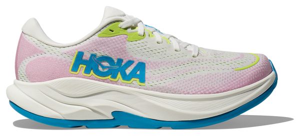 Chaussures Running Hoka Rincon 4 Blanc/Rose/Bleu Femme