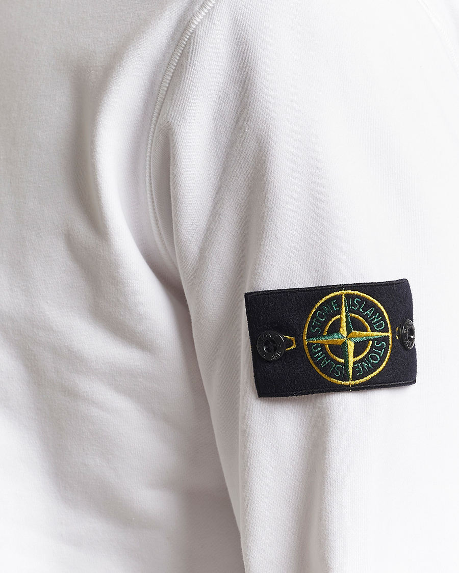 Stone Island Garment Dyed Fleece Sweatshirt White