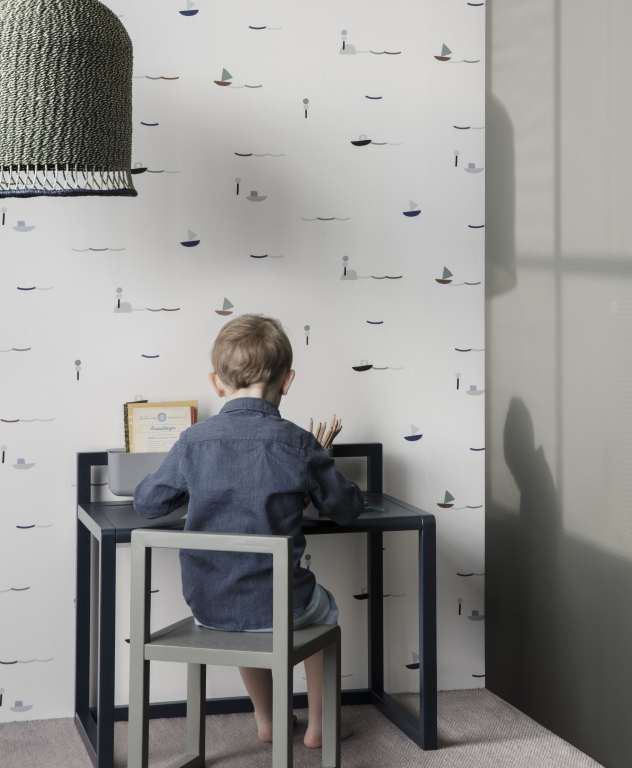 Ferm Living Little Architect kinderstoel donkerblauw